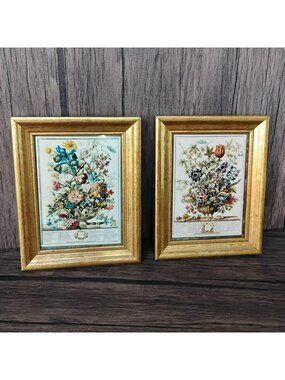 Winterthur Museum Robert Furber Botanical Prints Set of 2 Mini June February